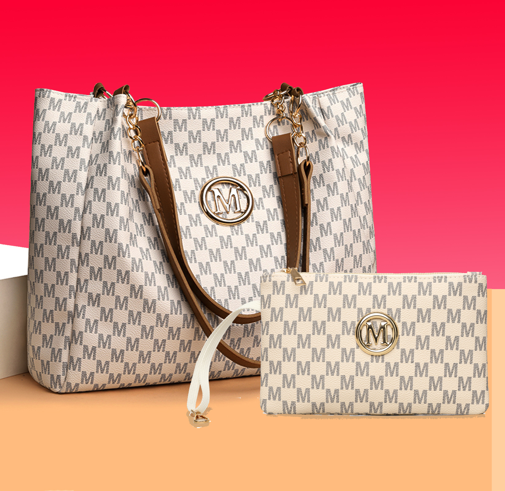 O1CN01qT42IF1dAMX3mE1mT_!!4087463695-0-cib "Spacious Tote Bag with Matching Clutch – Large Capacity Combination" - Image 1