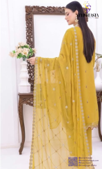 Horain Luxury Chiffon by Bin Hameed – Designer unstitched  3PC for Women - Image 2
