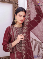 Horain Luxury Chiffon by Bin Hameed – Designer unstitched  3PC for Women - Image 3