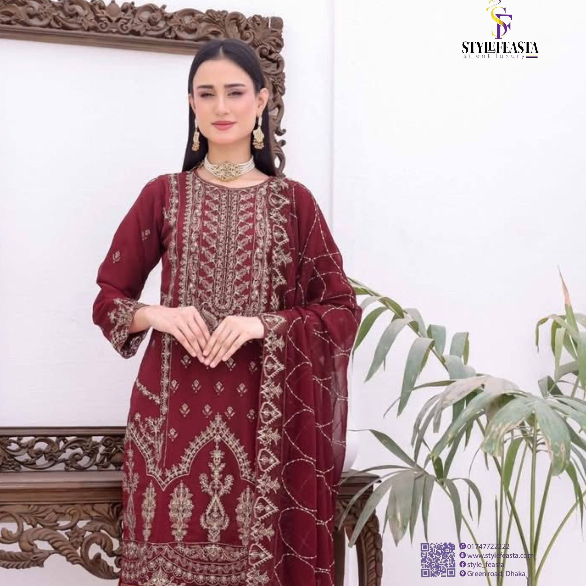 Untitled (2048 x 2048 px) (1500 x 2480 px) (2048 x 2048 px)-2 Horain Luxury Chiffon by Bin Hameed – Designer unstitched 3PC for Women - Image 1