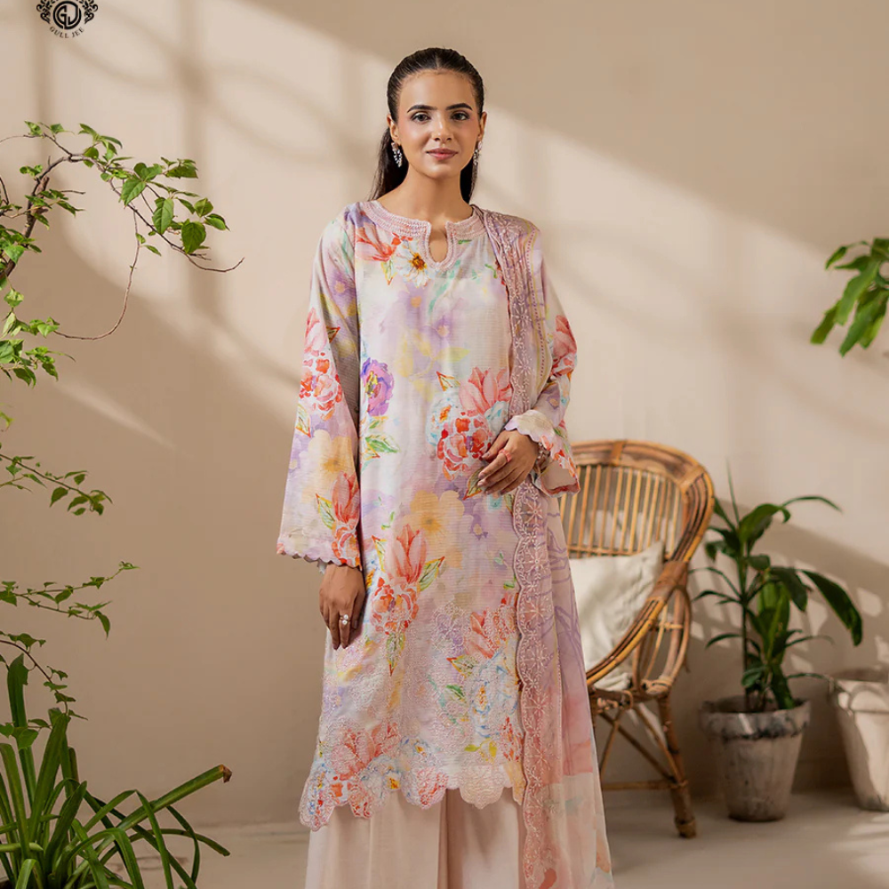 Untitled design-54 Rang Pasand by GullJee Vol 15 – Luxury Digital Printed Embroidered Lawn Suit - Image 1