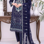 Horain Luxury Chiffon by Bin Hameed – Designer unstitched  3PC for Women - Image 5