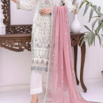 Horain Luxury Chiffon by Bin Hameed – Designer unstitched  3PC for Women - Image 4