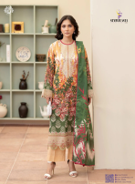 Morja by Guljii Pakistani Digital Printed Lawn Dress with Organza Lace
