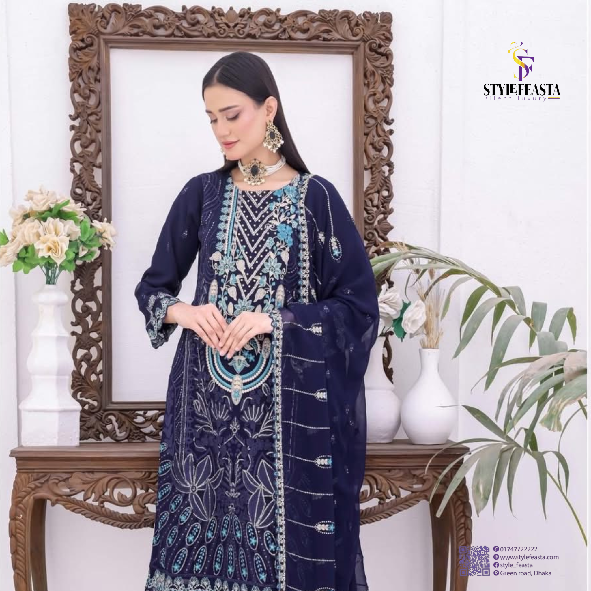 Untitled (2048 x 2048 px) (1500 x 2480 px) (2048 x 2048 px) (1500 x 2048 px) (2048 x 2048 px) Horain Luxury Chiffon by Bin Hameed – Designer unstitched 3PC for Women - Image 1