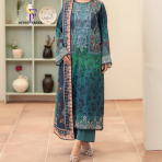 Morja by Guljii Pakistani Digital Printed Lawn Dress with Organza Lace - Image 2