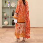 Morja by Guljii Pakistani Digital Printed Lawn Dress with Organza Lace - Image 3