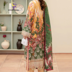 Morja by Guljii Pakistani Digital Printed Lawn Dress with Organza Lace - Image 2