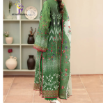 Morja by Guljii Pakistani Digital Printed Lawn Dress with Organza Lace - Image 3