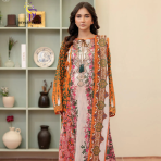 Morja by Guljii Pakistani Digital Printed Lawn Dress with Organza Lace