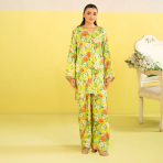 Zeya by Gullji – Premium 2 Piece Unstitched Digital Printed Shirt & Trouser
