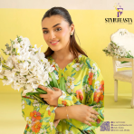 Zeya by Gullji – Premium 2 Piece Unstitched Digital Printed Shirt & Trouser - Image 3